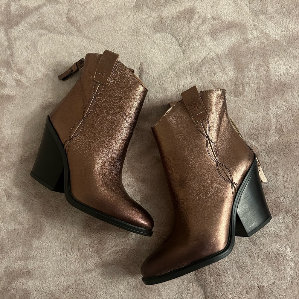 Brand New Franco Sarto Leather Boots. Never worn. Size 7.